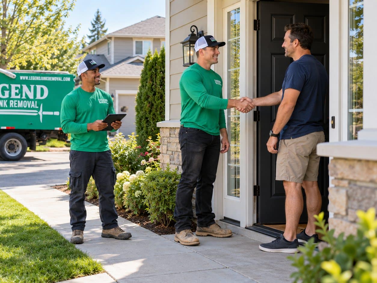 Legend Junk Removal crew on a job in Airway Heights, WA