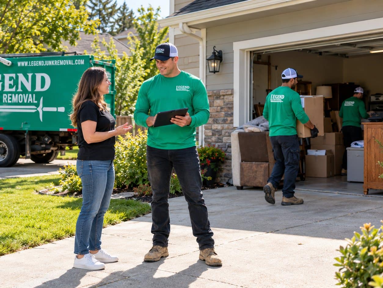 Legend Junk Removal crew on a job in Medical Lake, WA